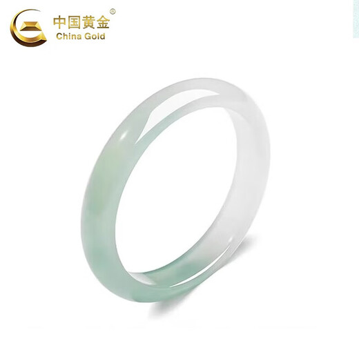 中国黄金（CHINA GOLD）高冰种玉髓手镯白月光荔枝冻镯子玉手镯纪念日生日送女友妈妈礼物 58#半山水手镯【10-12mm】