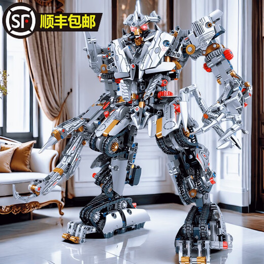 2024 new building blocks for boys assembled toys transformed mecha King Kong puzzle robot large gift Ceramicola - double shape 1390 pieces