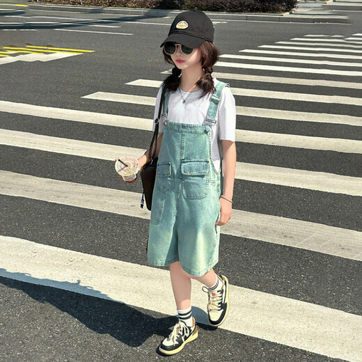 G.Duckkids Girls Girls Grap Borts для женщин Summer Thin 2025 Новый стиль Слим и маленький возраст, уменьшающий возраст, набор подвески с широкой ногой 120 см.