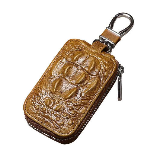 
Genuine leather crocodile pattern men's car remote control cover key bag men's universal waist hanging keychain key bag black crocodile pattern/genuine leather M13662