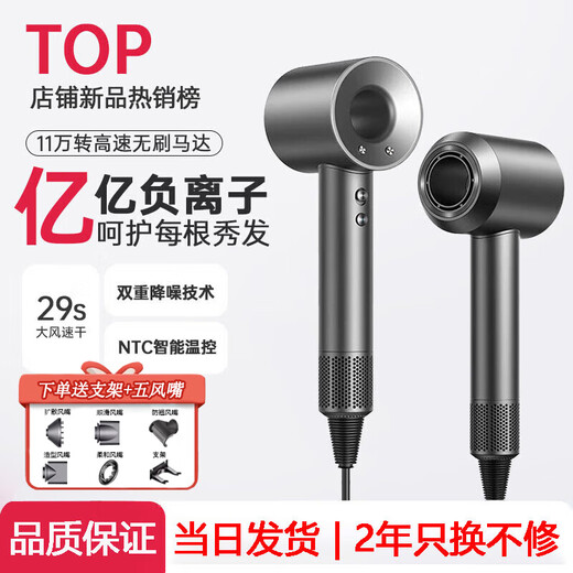 Leifen Ruiyue Hair Dryer Home Silent Negative Ion High-Power Hair Dryer Hair Dryer Home Hair Salon Constant Temperature Hair Care Series Special for Men and Women Hair Styling Deep Space Gray-Five Air Nozzles Billion-level Hydrating Negative Ions Constant Temperature Hair Care Cable 1.7 Meters Gift Box