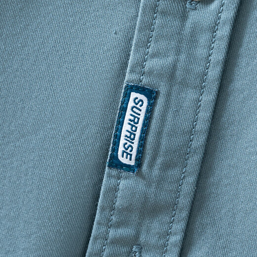 Gosram Henry collar shirt green cotton stand collar long sleeve men's spring and autumn stylish slim pocket work style shirt H_111 green stand collar pocket long sleeve shirt 40