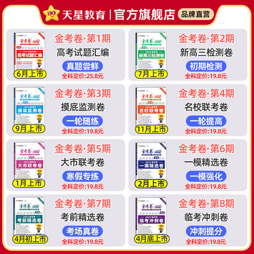 
2025 Golden Test Paper Express 7th issue 8th issue 2345622.3.4.5.6782 2024 New College Entrance Examination Real Question Paper Mathematics Chinese English One Round Review and Survey Test Paper Two Round Review Sprinting Joint Examination Papers of Famous Schools Express 8th issue - Spot Politics