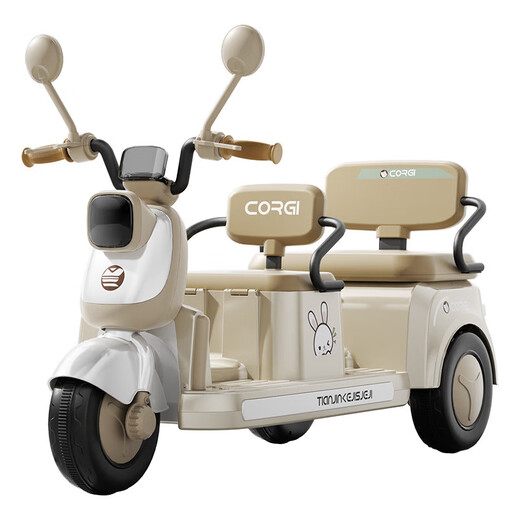 Le tricycle de moto électrique pour enfants peut asseoir des adultes, des hommes et des femmes, une voiture pour bébé, une voiture jouet télécommandée à double chargement pour enfant, rose Sakura, configuration supérieure + télécommande + batterie 12v7a