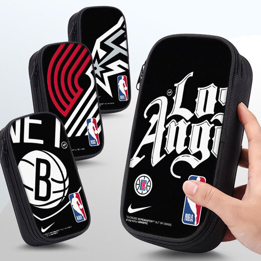 笔溪nba篮球笔袋小学生文具盒初中生铅笔盒笔盒男童男孩子男孩款男生 帆布笔袋ZQ11304