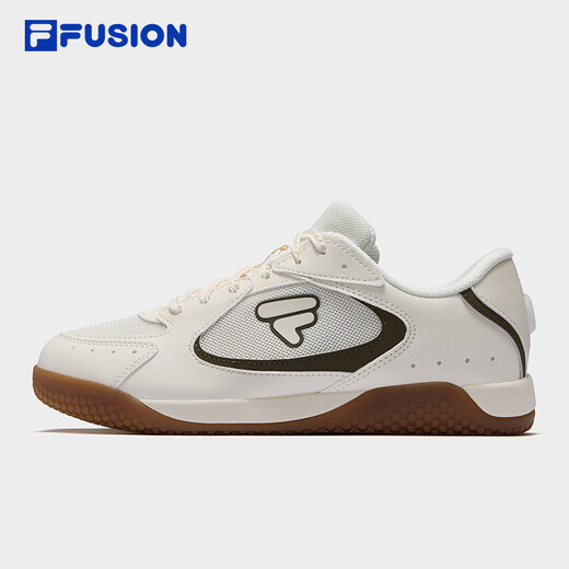 Fila Fusion Wing Shoes 2025 Летние тонкие подошвы, дышащие женские туфли, серебряные балетные туфли Tofu White/Night Olive Green-To 36