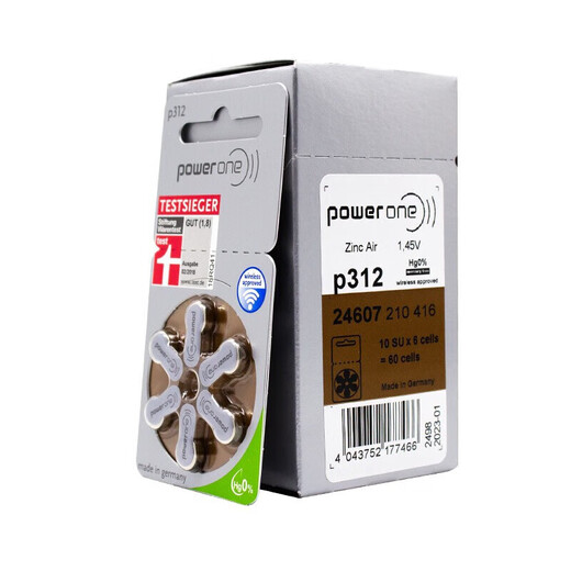 PowerOne Audite Aid Bouton Battery P10 P13 P312 P675 P312 (6 pilules)