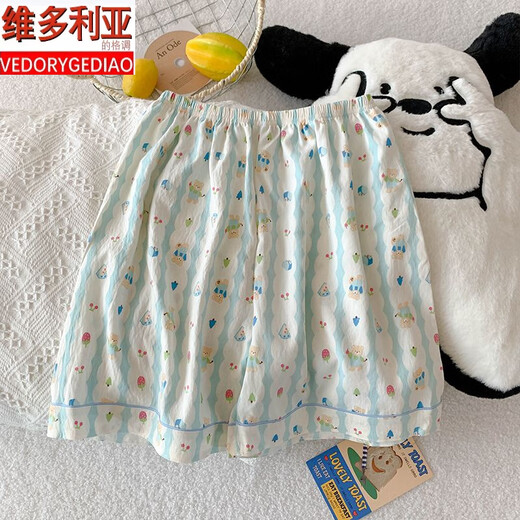 维多利亚的格调三件套樱桃小熊睡衣女夏季短袖可爱卡通宽松云朵棉夏天家居服套装 JS-9902#星星KT猫-三件套 短袖上 M 码 155-162 体重100斤内