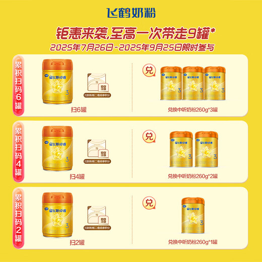 飞鹤星飞帆卓睿Pro A2酪蛋白1段(0-6个月)婴儿配方奶粉758g 育儿补贴