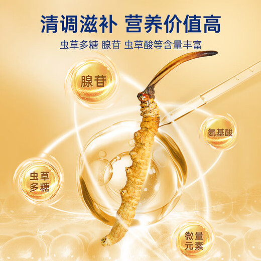 紫蓝花海冬虫夏草 头茬新干虫草滋补品过节送礼滋补礼盒 2条/g 10克【虫草王】