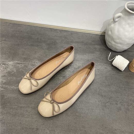 Sofea sommer boge flache schuh vielseitig flache mund schaufel schuhe schwangere ballet schuh j683-4 schwarz 38
