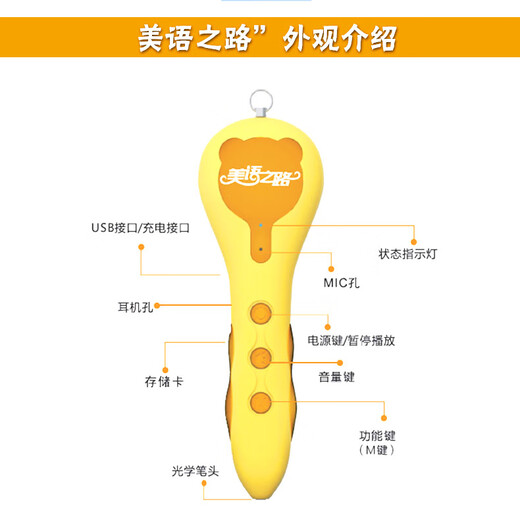 美语之路点读笔让英语学习更容易专业人员配音 磨出我的英文耳朵小学英语点读笔 儿童点读笔早教机美国小学英语 基础课程课本