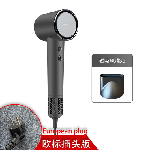 Aolga DF21 hotel's same high-speed negative ion hair dryer for home hotel use lightweight quick-drying hair dryer high-power constant temperature hair care smoothing strong wind hair dryer European standard plug for foreign use DF21 dark gray