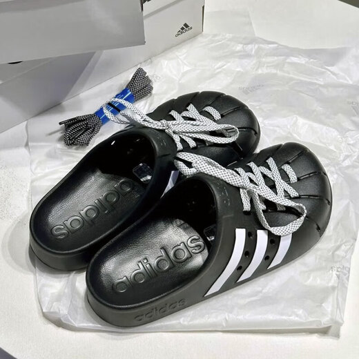 阿迪达斯 （adidas）拖鞋男鞋女鞋2025夏季运动户外沙滩鞋包头洞洞鞋透气凉拖 JH9848黑色 42