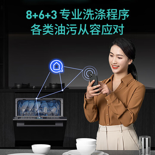 Siemens Crystal Drying Household Fully Automatic Under-the-range Embedded Dishwasher 12 Sets Large Capacity Super Sensing Cabin Precision Eddy Current Washing Super First-Class Water Effect Crystal Smart SE45ZB88KC