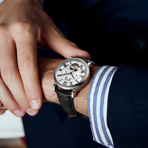 Mark Huafei Watch Men's Automatic Mechanical Watch Business Style Swiss Quality Student National Watch Waterproof Watch New Year's Gift 6017