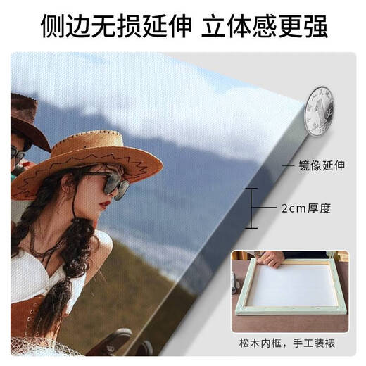 咏幻照片定制挂画高清打印油画布艺术人像微喷个人写真海报装饰画挂墙 防水油画布 150*10060寸