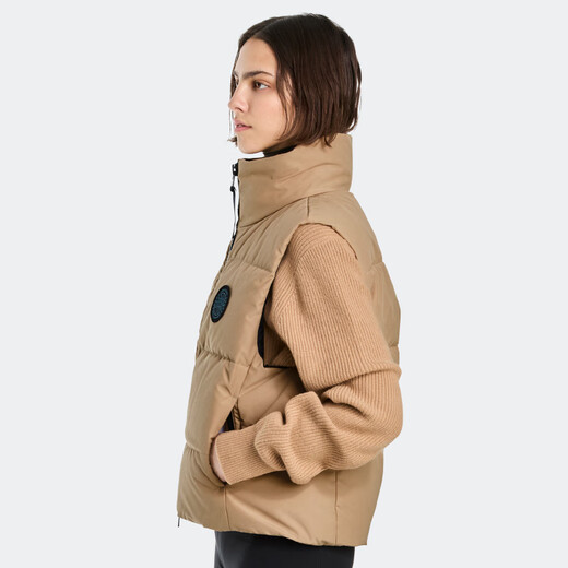 加拿大鹅（Canada Goose）Grandview 女士黑标短款羽绒马甲大鹅羽绒服 2267WB 1483 沙漠色 S
