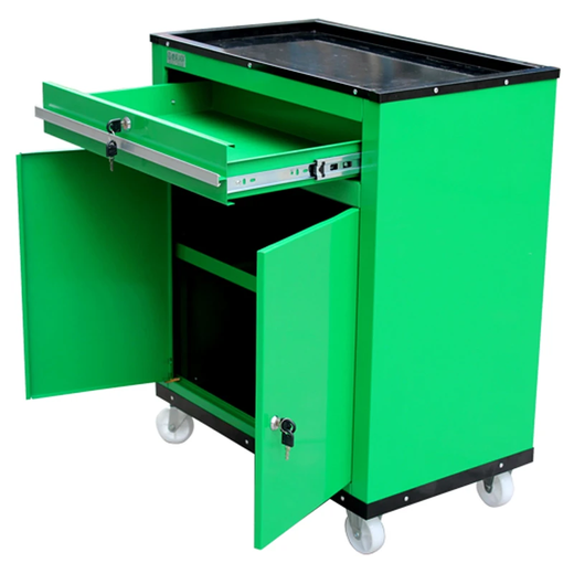 LAOA tool cart one drawer double door multi-function repair tool cart parts cabinet repair tool cabinet cart workshop green single draw double door LA111815