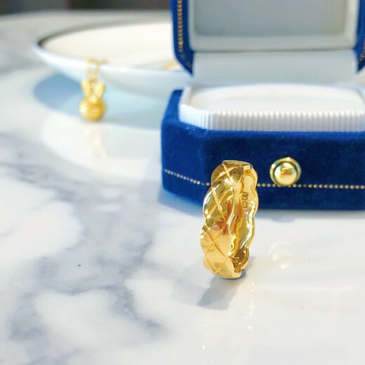 YINXIANGRONG Gold Couple Diamond Ring A pair of men's and women's models 999 pure gold 520 Valentine's Day gift for girlfriend and wife Diamond ring No. 18 ring about 1.55g