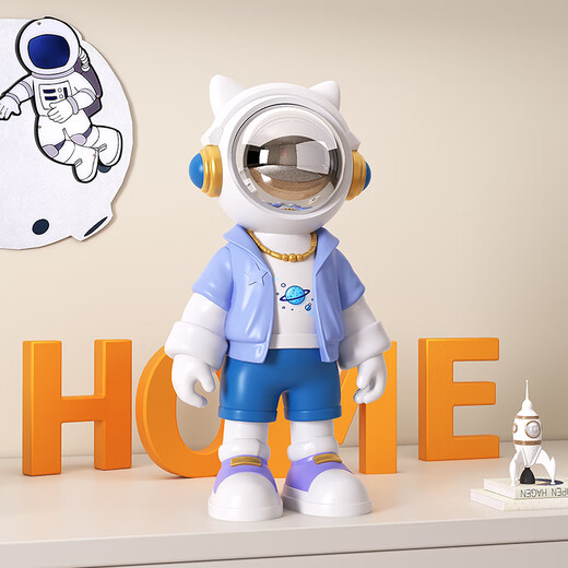 Chuxiang kreativer Astronaut Desktop Ornamente Office Desk Phrase Wohnzimmer Eingang Weinschrank Kinderzimmer Bücherregal Home Dekoration Astronaut Desktop Orange Orange [High 15 cm]