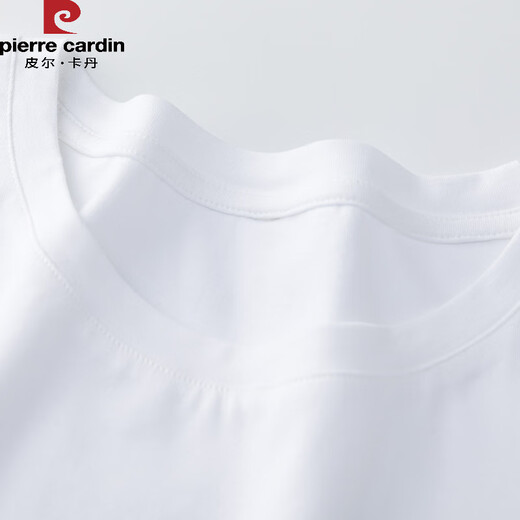 Pierre Cardin Comced Pure Cotton White T-Shirt für Frauen kurzärmelige lose Nische Schöne Design Sense T-Shirt Sommer 2025 Neue Top 6196 Weiß hochwertige Baumwollkurzärmel-M (Empfohlene 80-105 Jin [Jin gleich 0,5 kg]))