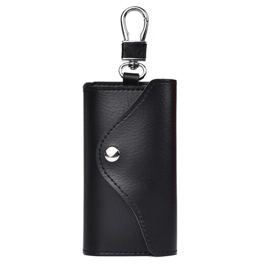 Luyide Real Leather Key Bead Mudiffint Multifunt Multifunt Care Caue Chain для женской талии висят маленькую домашнюю сумку для подвесной пряжки - черный