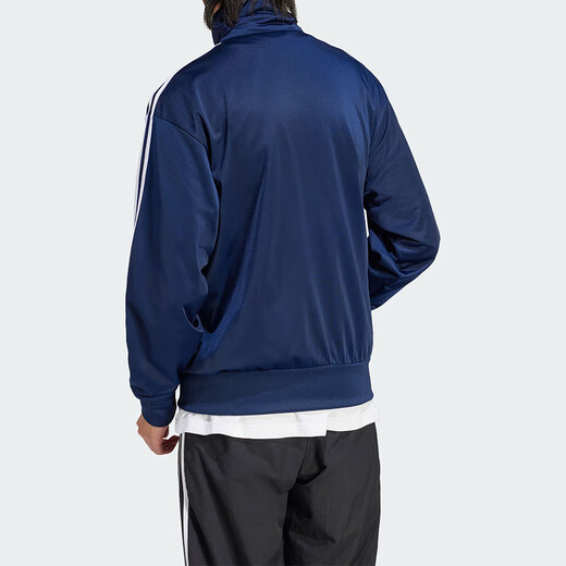 Adidas adidas xu minghao mismo estilo trébol hombres y mujeres sudadera de manga larga collar chaqueta rayada ir9893 azul m