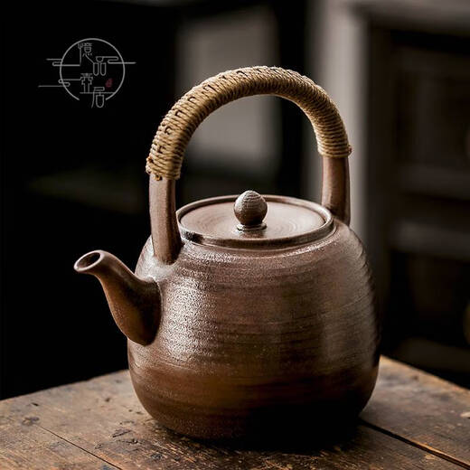 YUsen Yiweihun Thé bouillant bouillonnage Firef et poutres de levage thé bouillonnant pur à la main grande capacité céramique simple ménage brûlant à eau grossière du charbon de bois et du bois de chauffage à cyprès et 15838 n ° 1360 ml 1L ou plus