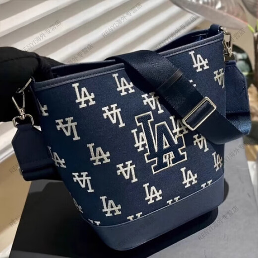 Meishibaba (MLB) women's bucket bag retro old-fashioned full-mark casual shoulder bag slanted stroller bag official flagship genuine 43/light sand brown equal size