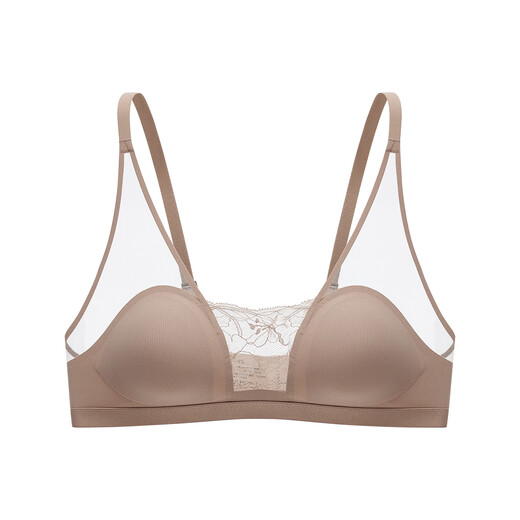 Evis (enweis) [Petites oreilles légèrement ivres] Sous-vêtements en dentelle tissée creux ultra-mince et sexy sexy pure et sans trace pour femmes Gray-brun m (160 approprié: 70abcd, 75abc)