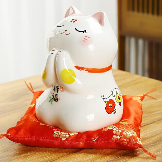 Alcancía del Gato de la Suerte, pequeños Adornos de Ahorro, Mano de Apertura del Gato de la Suerte, Sala de Estar de Estilo japonés, Tarro de Dinero para niños y Adultos, Bendición de 4,5 Pulgadas
