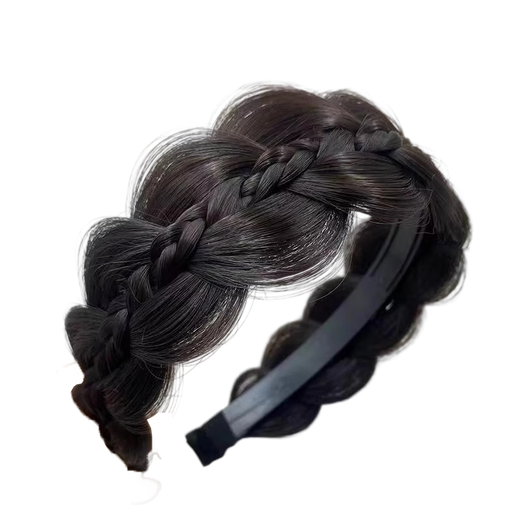 Jiaoxuefei Jiaoxuefei fishbone braid wig headband brown and black new twist braid hairpin hair bundle headband braided headwear