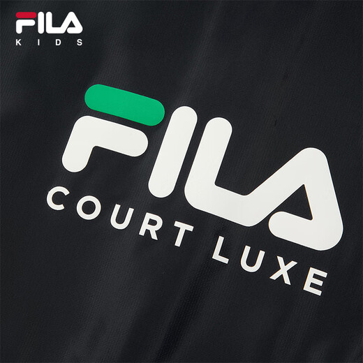 FILA Children's Sun Protection Clothing 2025 Autumn New Loose Woven Hooded Jacket for Boys, Middle and Large Children Jade White-WT 160