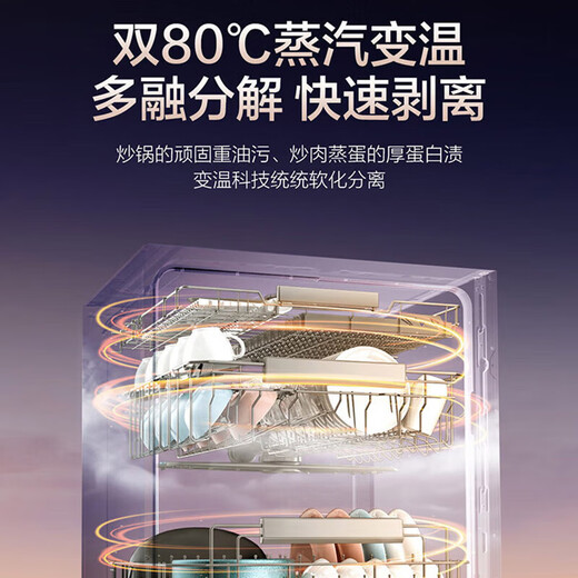 Haier built-in dishwasher W5000S Pro Water Elf series, first-class water efficiency, 18 sets + 3 large capacity, UV double sterilization, smart door hot air drying, new product W5000SPro six-star sterilization, 18 sets + 3 capacity