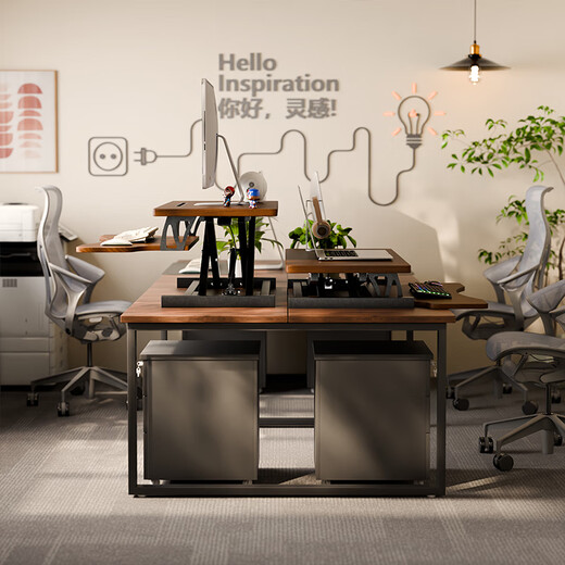 Jiayi solid wood lifting computer table lifting table work table standing work table office desk home computer lifting shelf