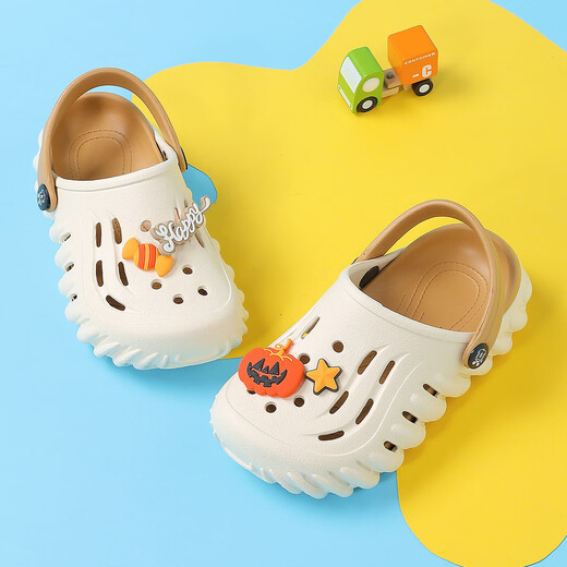 Babudou (Bobdog) Style de printemps et d'été pour les garçons et les filles, les chaussures et les pantoufles extérieures quotidiennes, le riz polyvalent et mignon / brun clair 28 -29