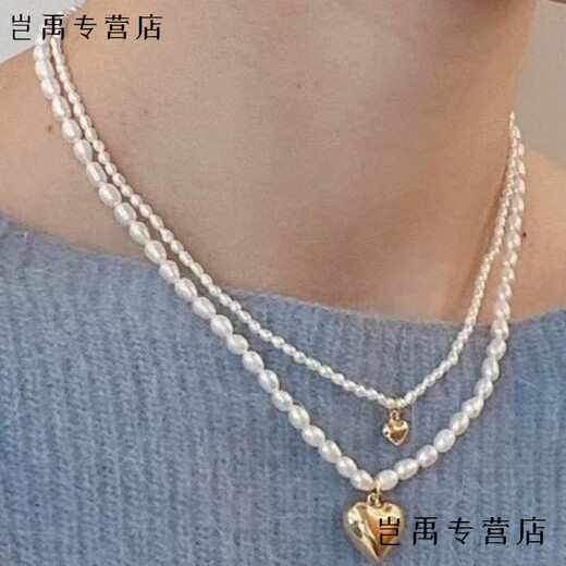 Flash engraved old Phoenix Korean love pearl pure silver necklace fairy versatile style medium necklace Lao Fengxiang same style