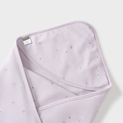 Tongtai (TONGTAI) baby blanket, pure cotton, newborn baby anti-shock wrap, newborn blanket, double-layer blanket, purple 90x90cm