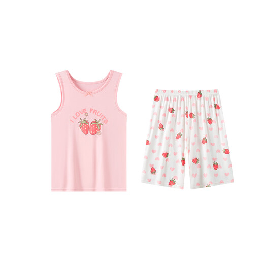 Deesha [Klasse A Youkesi] 7A Antibakterielles Kinderpyjama Set Summer Girls 'Middle School Children's Sling Weste Home Anzug