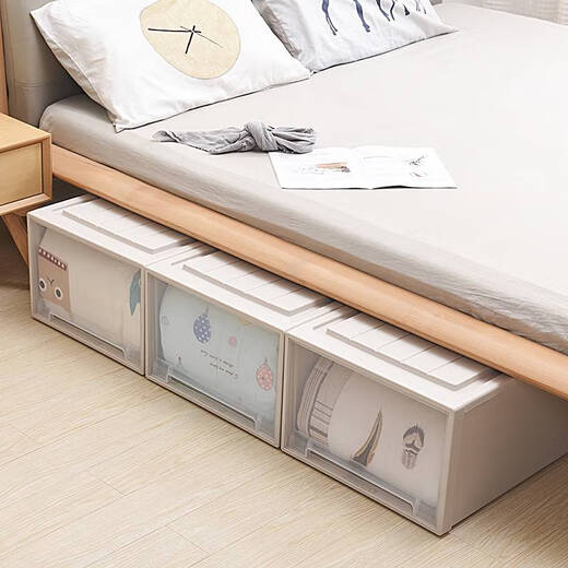 Wenshiou Schublade Kleidung Aufbewahrungsbox verdickte transparente Kleiderschrank -Sortierbox Aufbewahrungsbox extra großer Plastikkleidung Aufbewahrungsbox F3523 Erster Stock