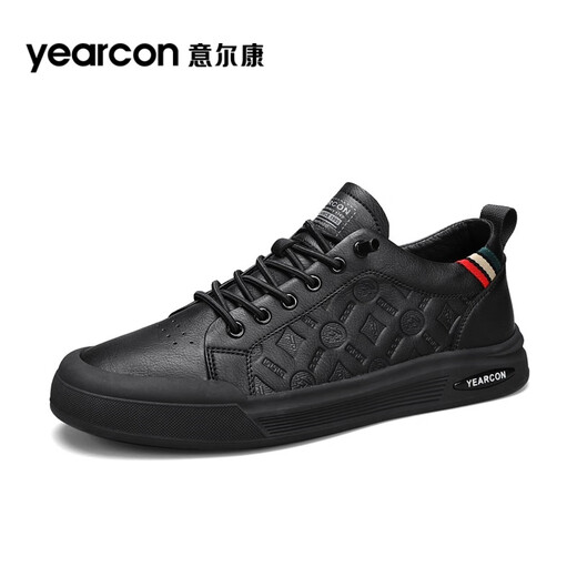 Yierkan men's shoes 2025 new sneakers men's British style business casual leather shoes men's slip-on lace-free soft-soled shoes men