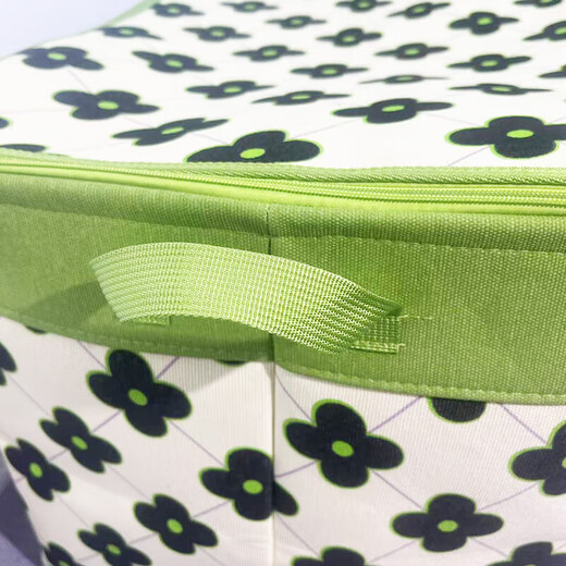 Fantasy clothes storage bag organizer bag three-layer thickened canvas zipper storage box with lid moisture-proof large-capacity quilt foldable three-layer thickened canvas 60 liters peony