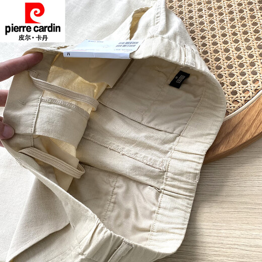 皮尔卡丹（pierre cardin）水洗夏季男士基础百搭休闲半松紧腰棉短裤五分沙滩裤9926新品 黑色 M