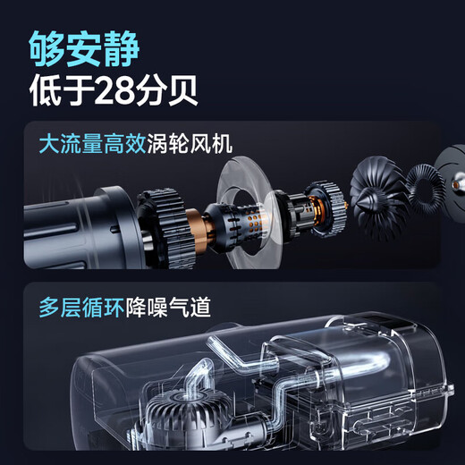 鱼跃呼吸机打呼噜家用老人睡眠呼吸暂停智能全自动新一代呼吸机YH690F YH-690F【三代高端旗舰】