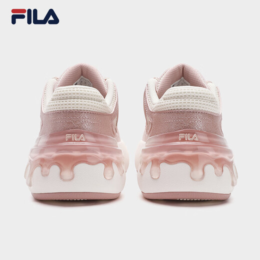 Fila offizielle Frauenschuhe Herbst neue Brettschuhe Radieschen Schuhe dicker Brot Schuhe Freizeitschuhe Sportschuhe Milch weiß/Rauch Rosenpulver-gr 37.5