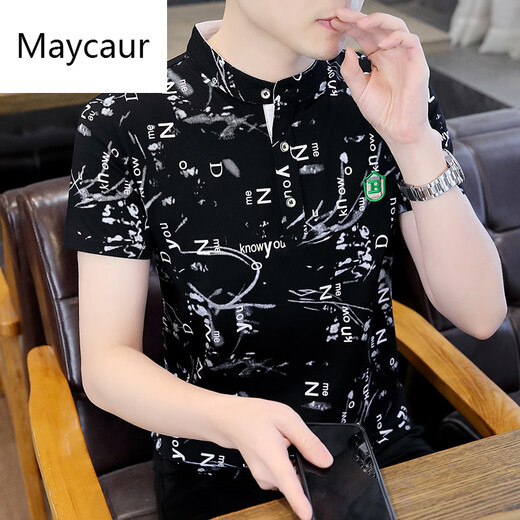 Maycaur 2025 Новый летний летняя мужская футболка для футболки с коротки
