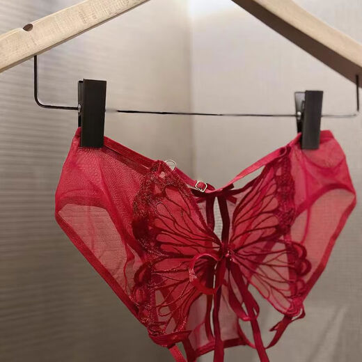 Sexy underwear large size female fat mm sexy underwear flirting thong open vagina white S