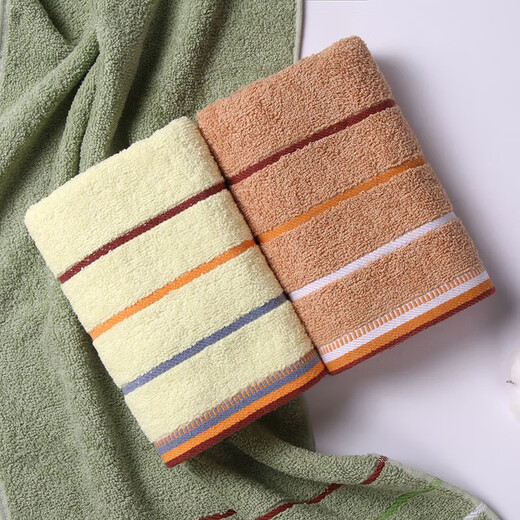 Xinjiang cotton is enlarged and thickened, face wash towel is soft and absorbent, household wipes face, feet, bathes, stripes are random, new invitation exclusive 1 piece 73-33cm