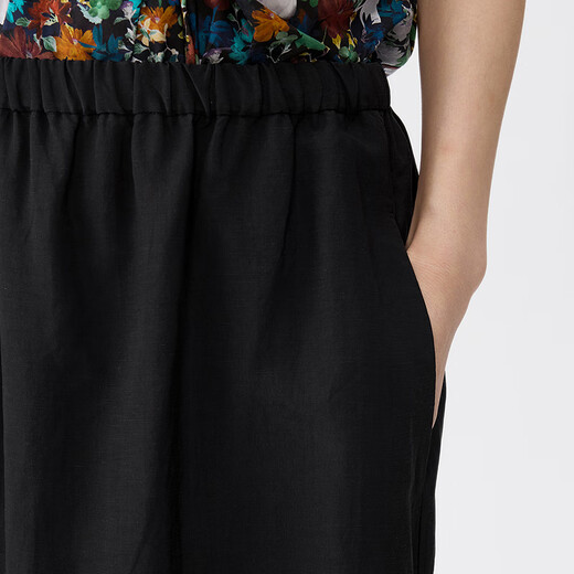 JNBY【商场同款】25夏新品半身裙女宽松直筒5P6D13590 001/本黑 XS